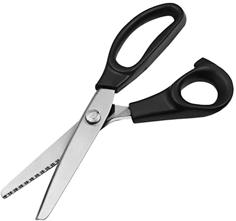 astound Tijeras dentadas - Tijeras dentadas con empuñaduras cómodas - Tijeras de Corte en Zigzag para Costura Artesanal de Tela Profesional con Mango de Agarre có odo
