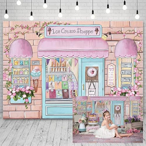 Bakgrund för fotografi födelsedagsfest född baby shower glassbutik shoppe barn bakgrund för fotostudio 350 x 230 cm