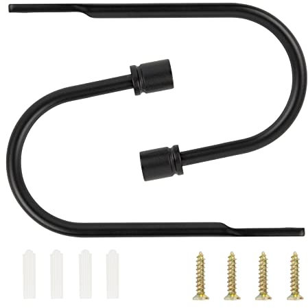 TAIYOU 2 Stück Raffhalter Gardinen Metall Vorhang Raffhalter Haken Dekorativer Wandmontage Raffhaken für Schlafzimmer Wohnzimmer Bäder Küchen Büros Esszimmer Cafés Zylindrischer Kopf Schwarz