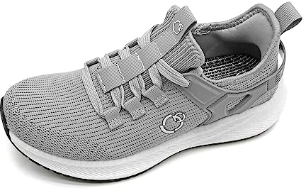 Zapatos de tierra con material exterior de malla transpirable para correr, tiempo libre, zapatillas de correr en la calle, transpirables, zapatos conductivos con tierra para hombres y mujeres, gris