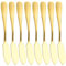 NCONCO Lot de 8 petits couteaux à beurre en acier inoxydable poli pour pain, sandwichs, beurre d'arachide, confitures, beurre à fromage à la crème, passe au lave-vaisselle