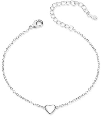 ALEXCRAFT Armband Damen Silber 925 mit Herz Armkette Schmuck Verstellbare Kette Valentinstag Muttertag Geburtstags Weihnachten für Sie Frauen Freundin Mama Geschenke 17+5cm