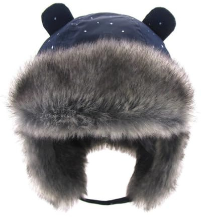 Chapeau Chapkas Hiver pour Bébé Enfants, Chapeau Bonnet Aviateur Pilote avec Earflap, Chapeau d'hiver Chaud Doux pour Bébé Garçons Fille de 0 à 6 Ans (FR/ES, Numérique, 52, Navy)