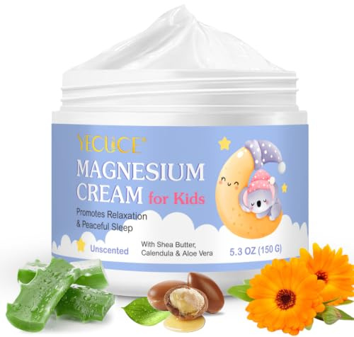 Magnesium Cream for Kids,Topical Magnesium Cream Nourishing & Natural Skincare, Massage
