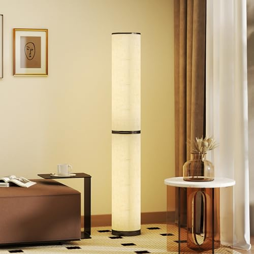 HOMCOM Lampadaire LED à intensité variable avec télécommande magnétique et interrupteur à pied, température de couleur réglable 3000-6000 K, lampadaire sur pied pour salon ou chambre, beige
