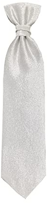 Remo Sartori - Lazo Plastron Corbata Novio Gris Plata Brillante, Made in Italy, gris, Talla única
