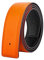 Vatee's Wendbare Echtledergürtel für Männer/Frauen Ersatzgurt ohne Schnalle 32mm breit 110cm lang Schwarz & Orange