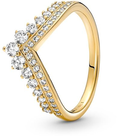 PANDORA SHINE Ring Timeless Prinzessinnen Wünsche 14k gelbvergoldet, Zirkonia 167736C01 60