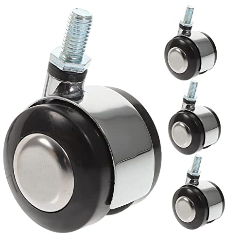 EXCEART Ruedas Giratorias Con Freno 2.55 Pulgadas Para Muebles Y Sillas De Oficina Reemplazo De Ruedas De Andador Con Vástago Roscado Para Uso En Hogar Y Oficina