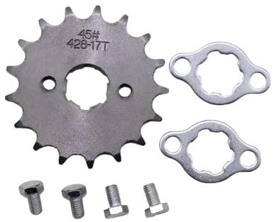 Pignon de chaîne de moteur de moto - Petites dents de rechange - Pour 50 cm³ 70 cc 90 cc 110 cc 125 cc 140 cc 160 cc Dirt Pit Bike Mini Bike, TaoTao, Roketa, Coolster, Sunl, ATV, Quad (428-17T, 20 mm)