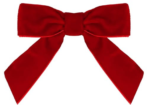 GEBETTER 30 pcs Red Velvet Bows with Twist Ties for Christmas Tree Decorations Christmas Decorative Bows Christmas Bow Christmas Bows Decorative Xmas Decor Wreath Ornament