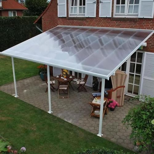 Láminas de Plástico de Policarbonato,Protección UV Paneles de Techo Transparente,Láminas de Repuesto para Exterior,Paneles para Tejado,Toldo Marquesina para Jardín Terraza - 0.5×3m(1.6×9.8ft)
