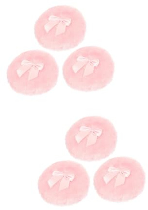 Yardwe 2 Sätze Bogen Puff Werkzeug Babypuderquaste Beauty Puff Für Puder Puff Für Pulver Puderquaste Puderpinsel Für Den Körper Plüsch- Rosa 3 Stücke * 2