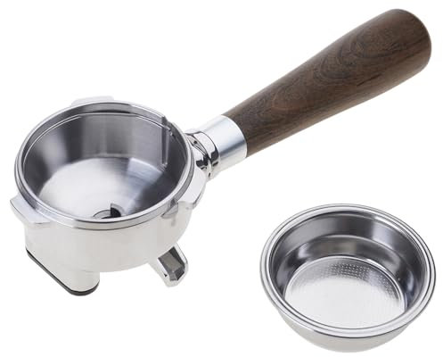 Porte-filtre pour machine à café avec poignée en bois pour machines à expresso de 58 mm assurant stabilité et nettoyage facile