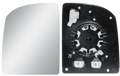 Espejo retrovisor exterior izquierdo de repuesto del lado del conductor, cristal grande superior calefactado con placa trasera, cristal de espejo para VW Crafter MAN TGE 2017-2025