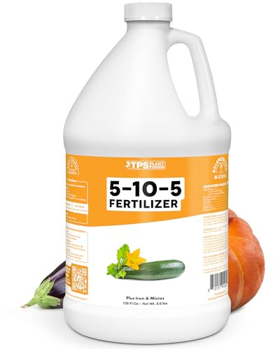5-10-5 Fertilizer for Plants, Great for Root Vegetables, Fruiting Vegetables, and Flowers, Plant Fertilizer by TPS Plant Foods, 1 Gallon (128oz)