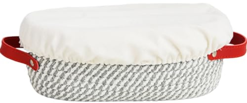 Ciotola A Prova - Che Modella Il Pane, Cesto Di Pasta Rustica | Naturale Lievito Rattan, Fascio Stoffa Cotone, Kit Approvvigionamento Da Forno Per La Casa Croccante Ciabatta Pagnotta