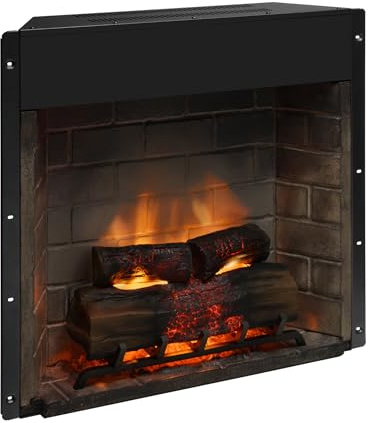 TAGU PowerFlame 2 elektrisk kamin med värmare och termostat, sprakande ljud, Wi-Fi och stämningsbelysning