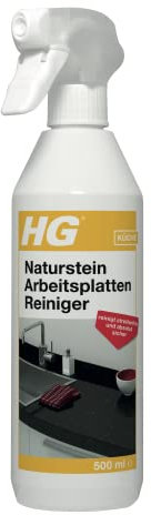 Nettoyant pour plan de travail en pierre naturelle HG, lot de 3 (500 ml) — est un nettoyant pour pierres naturelles pour un nettoyage quotidien rapide, doux et sans traces des plans de travail, 1,5 l