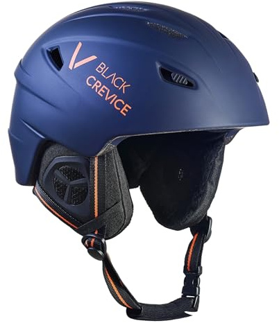 Black Crevice Erwachsene Skihelm Streif, matt Navy/orange, L