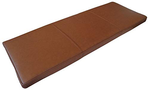 Quattro Meble Matt Antic Braun Echtleder Bankauflage Sitzkissen Lederkissen Sitzpolster Bank Auflage doppelt genähtes Echt Leder Kissen Sitzauflage Leder Mondial Brown 8399 (35 x 70 cm)