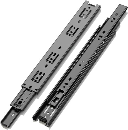 AOLISHENG Schubladenschienen Vollauszug 400mm Kugelauszug Küchenschrank Schubladenführungen Schienen Schubladen Schienensystem Mit 45 kg Tragkraft 1 Paar(2er Set)