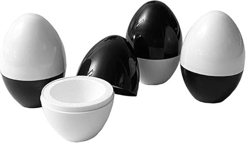 Quality-Collection Eierwärmer Thermo-Ei | Der Klassiker für warme Frühstückseier | Für langanhaltende Wärme | Ideal für Zuhause, Camping und Picknick | 4er-Set | Black & White Edition