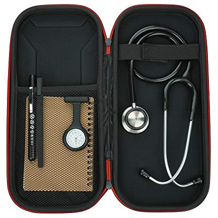 Kit di stetoscopio | include stetoscopio, orologio da taschino, torcia a penna, custodia rigida per stetoscopio, penna e blocco note A6 | regalo perfetto per infermieri, studenti di medicina