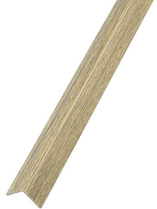DQ-PP WINKELPROFIL | 25x25mm | 20m (20x 1m) | Farbe: Eiche | Material: PVC | Kunststoff Winkelleiste | Außenecke Kantenschutz Wand L Profil Eckprofil Kunststoffwinkel