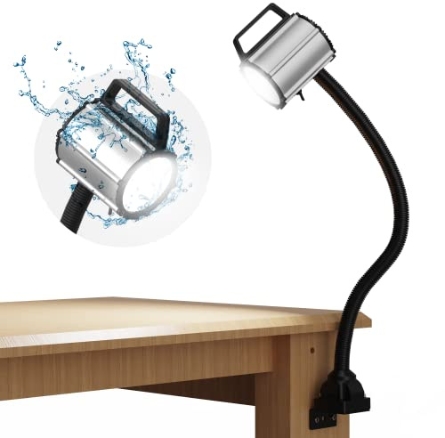 Luce a collo d'oca flessibile a LED IP66 impermeabile 700 lumen fissata con viti Lampada da lavoro per illuminazione industriale per macchine utensili e tornio