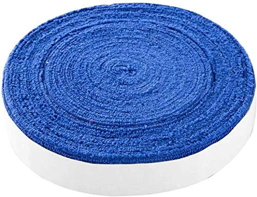 10m Towelling Hockey Tape Tennis Badminton Racket Overgrip Anti-slip Racket Grip Finishing Tape Squash Racquet Stick Grip Super Absorbent Replacement Grip Self-Adhesive Cloth Tape Racket Sweat Band