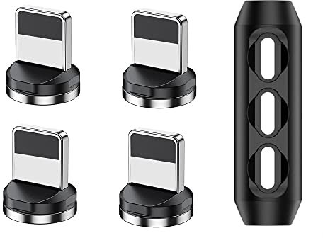 P-TECHUK iProduct Magnetic Tips, Magnetic Connector, Magnetic Adapter for Magnetic Charging Cable, (4 x iProduct Tips, 1 x Tip Holder), NO Cable. A15 and A2