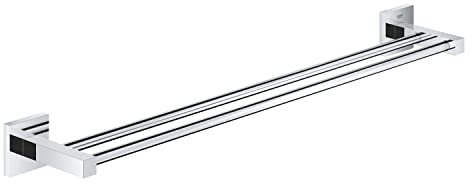 GROHE Start Cube - Doppel- Badetuchhalter (Stichmaß: 600mm, verdeckte Befestigung, Material: Metall), chrom, 41104000