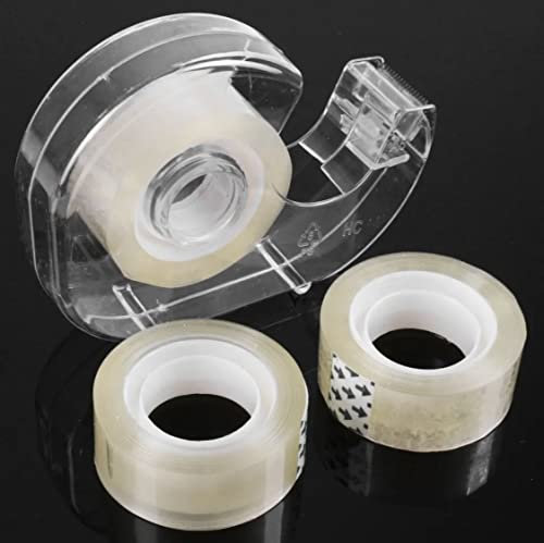 MAKKAI 4pc Sellotape & Dispenser Set Clear Adhesive Tape Parcel Packing Gift Wrapping