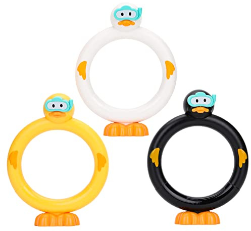 SASBSC Diving Rings: 3PCS Pool Toys for Kids Ages 4-8 & 8-12, Fun Underwater Training Rings