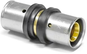 Sanpro THPRESS Pressfitting Kupplung - Muffe mit TH Kontur, Größe 16x2, Messing (Pressfitting)