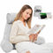 MERIDIA Premium Lesekissen (Set die 3) - Sofa Lesekissen für Bett Rückenlehne Reading Pillow Sitzkissen (Grau)