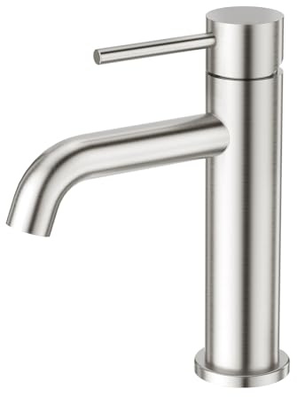 CREA Robinet de lavabo eau froide, acier inoxydable brossé