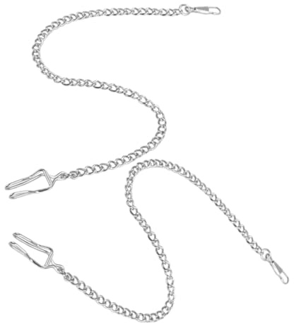 WRITWAA Catena Regolabile da e Orologio per Lega in Argento Pezzi 2 Lunghezza Resistente All’usura, Accessor Elegante Abiti e Portachiav
