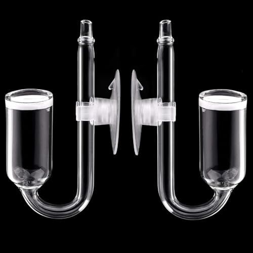 Yerleomit Diffusore di CO2 per acquario, con 2 ventose, 20 mm, CO2, diffusore di CO2, diffusore per acquari, piante, serbatoio accessori, acquari piantati