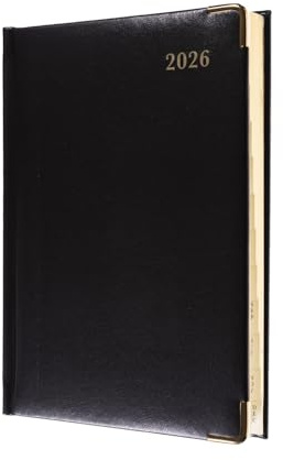 Collins - Classic - Compact 2026 12 Month Calendar Year Planner, Week-To-View with Appointments A5 Diary - Black (1270V.99-26)