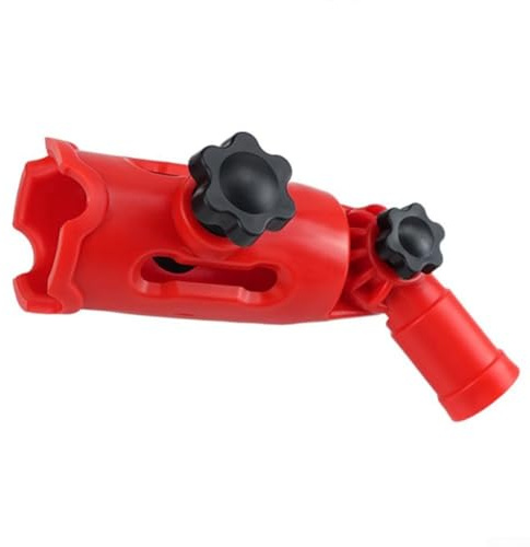 Oniissy Supporto a clip per pennelli da pittura, girevole a 180°, regolabile, per pennelli a rullo, parete, soffitto, pittura con asta telescopica, colore rosso, 170 mm