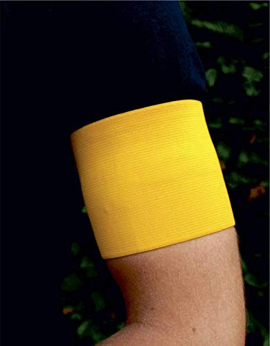 wDesigns Kapitänsbinde Armbinde Mediaband 9cm Premium Plus Klett Sicherheitsschlaufe (Weiß)