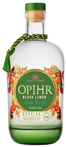 Opihr I Arabian Edition mit Becher I London Dry Gin Black Lemon I Ungewohnt erfrisch durch schwarze Zitronen I Inspiriert durch die antike Gewürzstraße I 43% Vol. I 700 ml