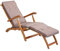 DeTeX Polsterauflage Gartenliege Deckchair Wasserfest Baumwolle Garten Liegenauflage Auflage Sonnenliege Meliert Creme