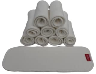 Bellissimo Baby™ Insertos de bambú de 4 capas, paquete de 10 ☆ Booster súper suave para pañales de tela reutilizables