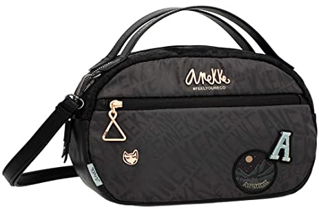 Anekke - Bolso Bowling Mujer - Bandolera Mediana Polipiel Mujer 2 Asas Cierre Cremallera - Cartera de Hombro Doble Asa - Colección Voice Nature Woods - Accesorios y Complementos Mujer - 30x20x16 cm