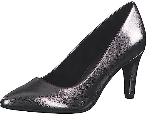 s.Oliver Damen Pumps aus Kunstleder Spitz Silber (Pewter), 38