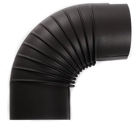 Ofenrohr FAL Rauchrohr feueraluminiert Kaminrohr Abgasrohr Schwarz Ofenzubehör Ofenknie Bogen 90° 130 mm