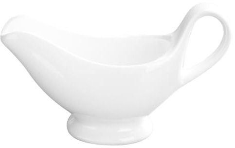 LALADEFIEE Cerámica Sauce Boat Pequeño Jarra Cremera Diseño Especial Para Salsa Crema Leche Jarra Café Dispensador Reutilizable Para Hogar Restaurante